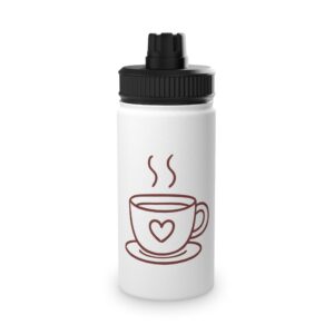 Stylish Stainless Steel Water Bottle with Heart Design