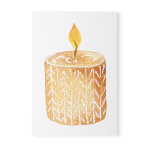 Cozy Candle Softcover Notebook - A5 Journal for Mindfulness and Creativity