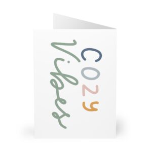 Cozy Vibes Greeting Cards (5 Pack) - Perfect for Any Celebration