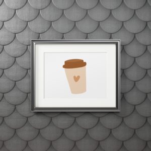 Coffee Cup Fine Art Print (Passepartout Paper Frame)
