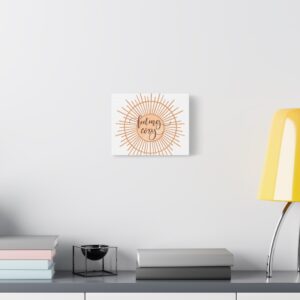 Feeling Cosy Sunburst Canvas Wall Art — Matte Stretched 1.25"