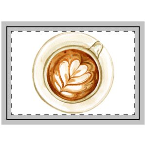 Latte Art Throw Pillow – Coffee Cup Watercolor Decorative Cushion