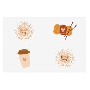 Cozy Crafting Sticker Sheet — 'Feeling Cozy' Coffee & Knitting Planner Stickers
