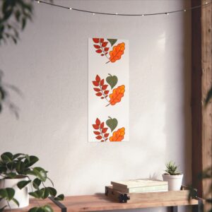 Autumn Leaves Fine Art Poster — Minimal Fall Botanical Wall Art