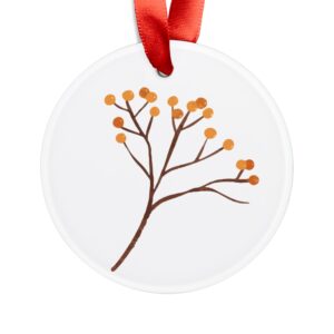 Acrylic Ornament — "Decor That Feels Like a Hug" with Autumn Berries