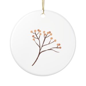 Ceramic Ornament — Minimal Botanical Branch, “Decor That Feels Like a Hug”