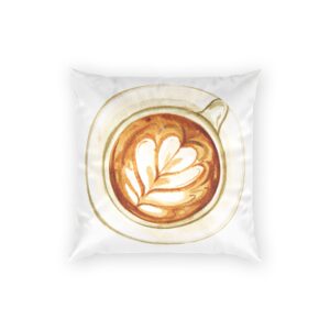 Latte Art Velvet Pillow - Coffee Cup Throw Pillow