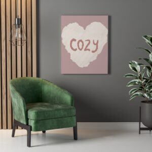 Cozy Heart Stretched Canvas Wall Art