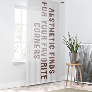 Aesthetic Finds Window Curtain — 'Aesthetic Finds For Your Favorite Corners' Sheer Decorative Panel