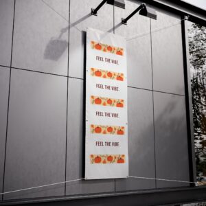 Fall Pumpkin Vinyl Banner — Autumn Harvest Outdoor/Indoor Decoration