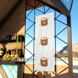 Candle Icon Matte Banner - Cozy Home Decor Outdoor/Indoor Sign